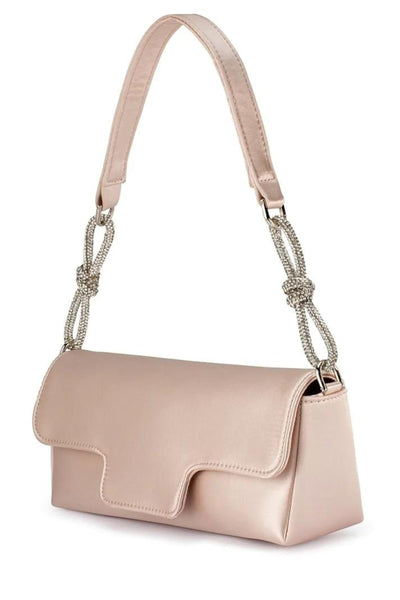 Calissa Crystal Bow Bag - Blush Pink
