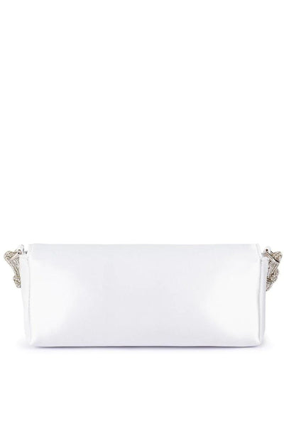 Calissa Crystal Bow Bag - White
