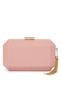 Lia Facetted Pod with Tassel - Blush Gold
