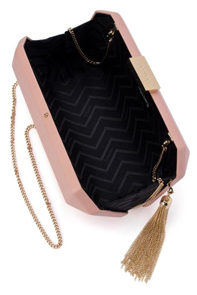 Lia Facetted Pod with Tassel - Blush Gold