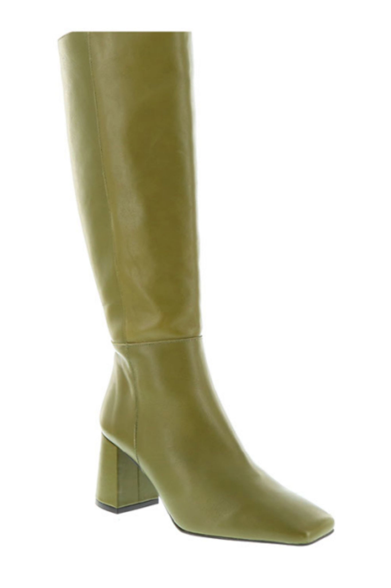 NEO SHOES AG-22543 Olive Green Leather Knee High Boots â Smoke & Mirrors Boutique