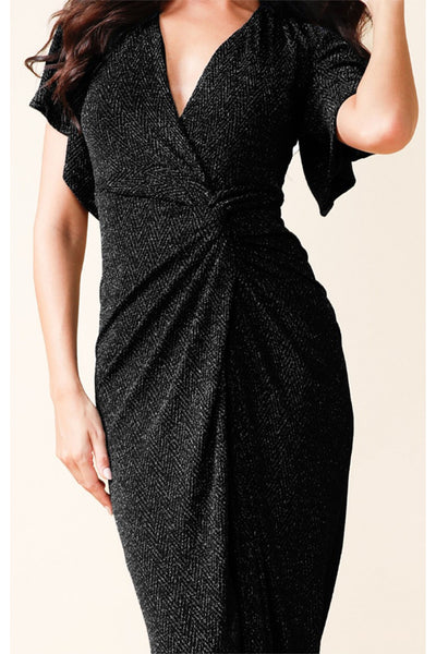 Emporium Maxi Dress - Black Lurex SIZE 8 ONLY